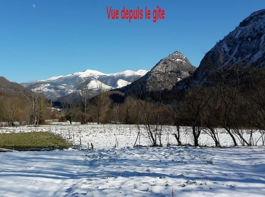 Vila Grange En Pierres. Grand Jardin Et Belle Vue Saurat Exteriér fotografie